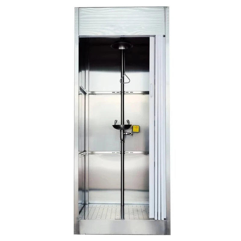 304 stainless steel emergency eye wash station Outdoor closed safety shower room eye wash with a history of more than 15 years