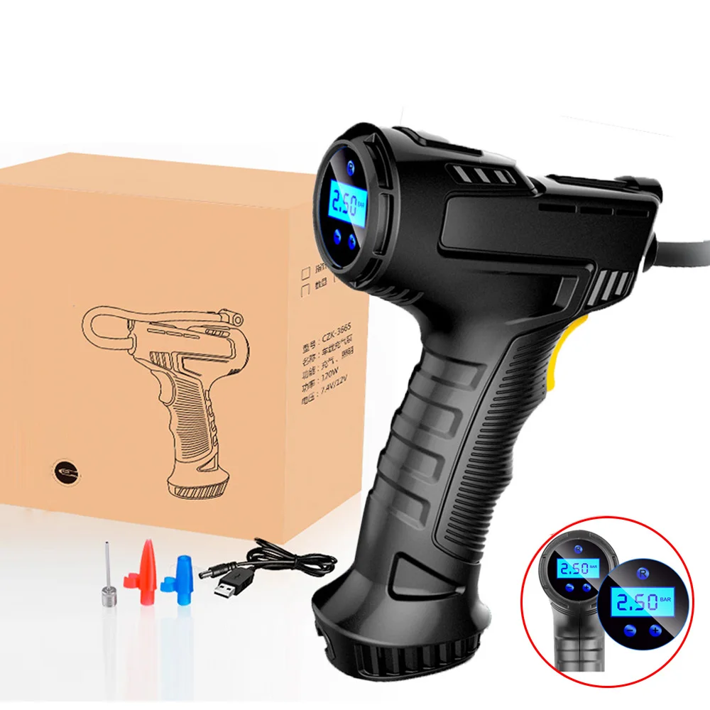 

Car Air Pump 120W Car Inflation Pump Wireless/Wired Handheld Air Pump Compressor Smart Home Car Motorcycle Inflatable Pump