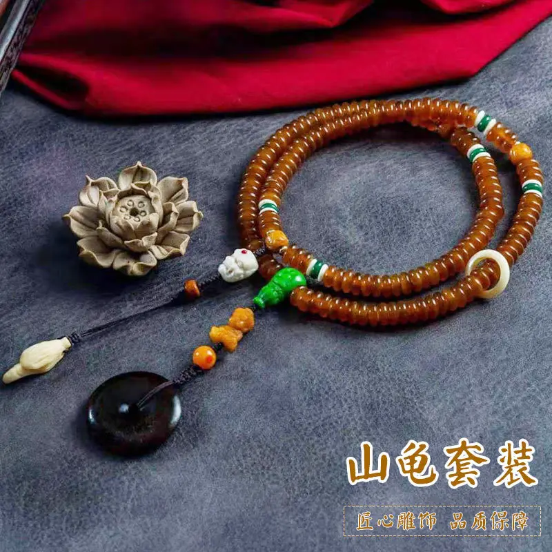 Turtle Mountain bracelet running ring top waist bead pendant Guanyin elephant eight-ten thousand peace buckle neckla