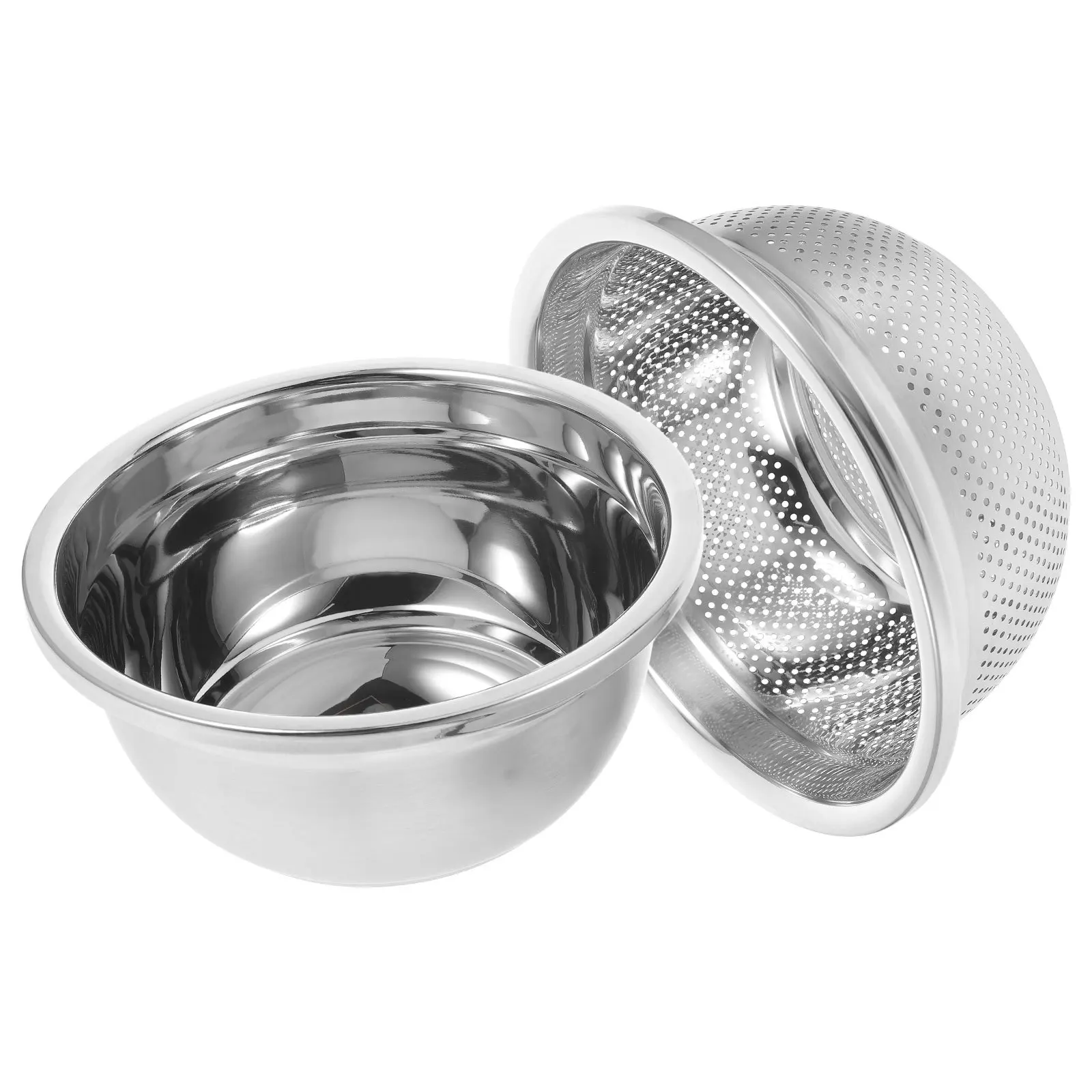 

2 Pcs Filter Drain Basket Sink Vegetables Food Stainless Steel Household Strainer