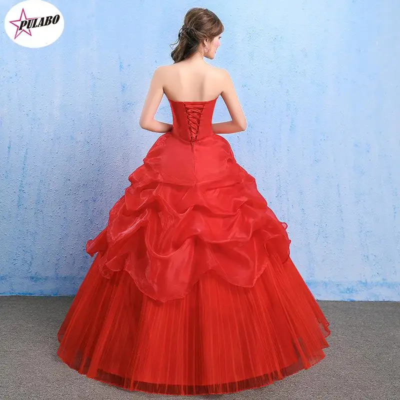 PULABO Trendy Solid Lace Red Deep V Spring Summer Sleeveless Women Formal Long Evening Party Ball Prom Gown Dress XS-3XL Female