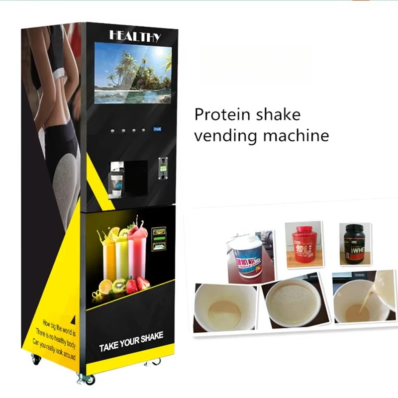 Protein Shake Dispenser Custom Fully Automatic Commercial Vending Machine Adopts Efficient Compressor Cooling Technology