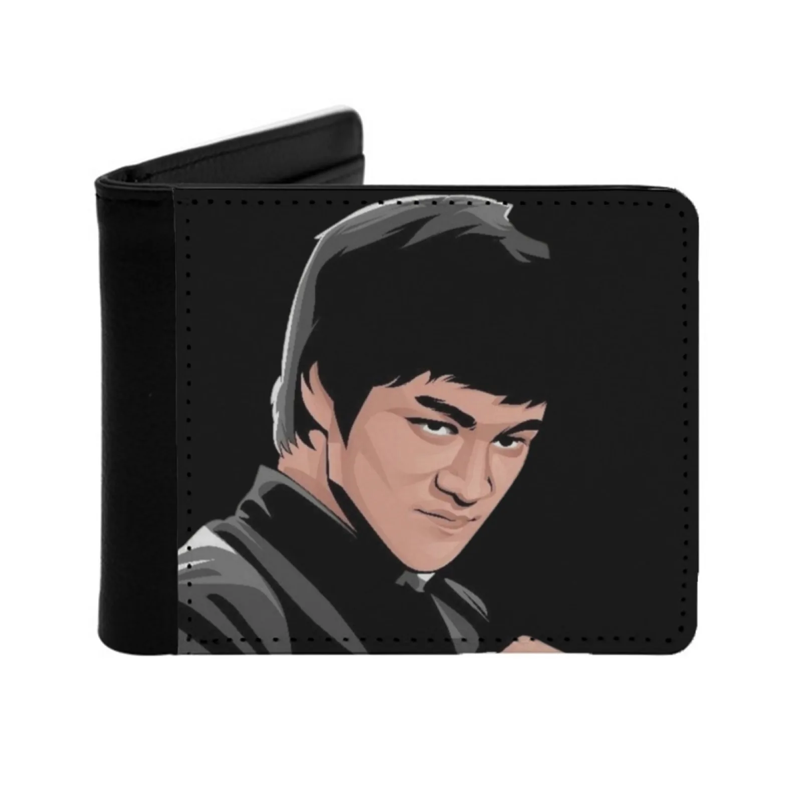 T Shirt Short Men's Wallet Multifunction Purse Male Pu Leather Wallet Kung Fu Kung Fu Martial Art Martial Arts Martial Art