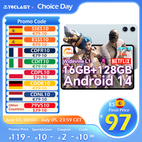 Teclast T60 Plus Android 14 Tablet 12 Inches 2K 2000X1200 90Hz Widevine L1 Mtk Helio G88 (6Gb Ram+10Gb Expansion)16Gb/128Gb 8000Mah Battery 4g Lte Dual Sim Tf up to 1Tb