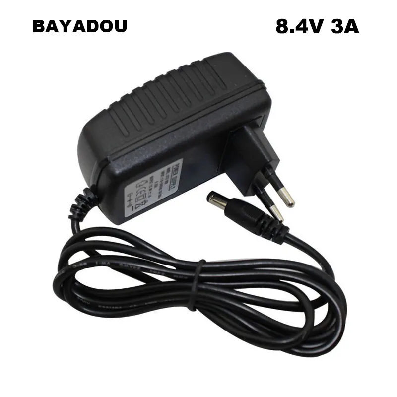 8.4V 3A 3000MA DC Lithium Charger 2S 7.2V 7.4V Li-ion Lipo Radio Speaker Toy Car Sound Charger EU Plug