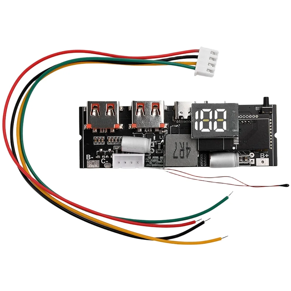 100W Power Bank Module DIY Motherboard with Dual USB-C Fast Charging Support for Quick Charge and Power Delivery
