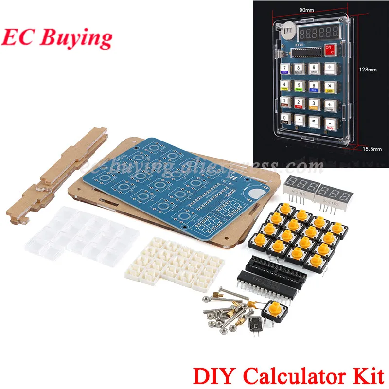 DIY Calculator Electronic Production Kit LED Digital Tube Display With Shell 51 Single-Chip Microcomputer Soldering Practice Kit