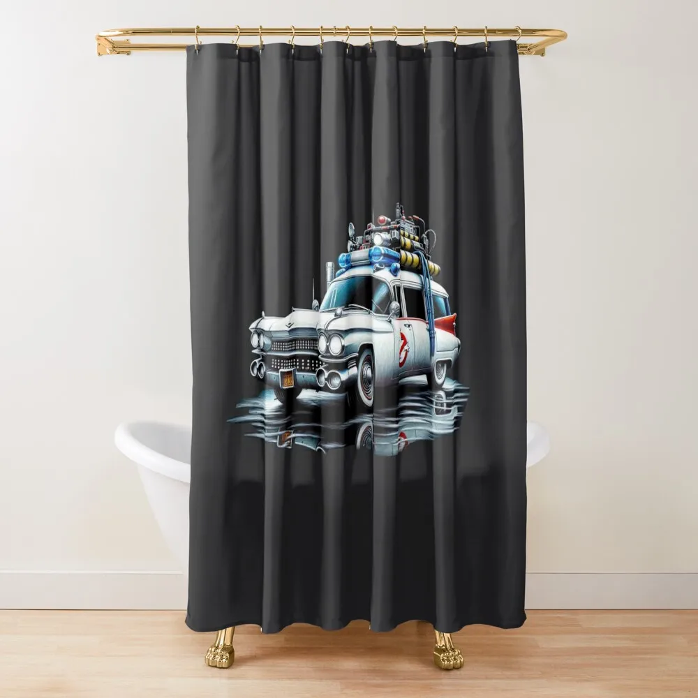 

The Ectomobile Ecto-1: The Iconic Ghostbusters Car vol.4 Shower Curtain Bathroom Showers Cute Shower Curtain