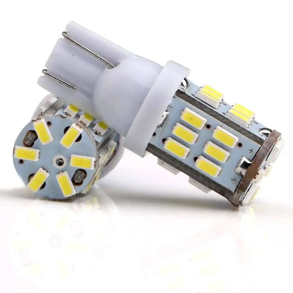 4-10PCS Super Bright T10 3014 30 Led SMD 194 168 W5W LED Car Side Wedge Interior Lighting Tail Plate Light Lamp Bulb 12V