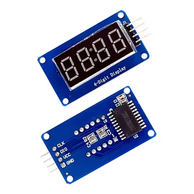 TM1637 LED Display Module For Arduino 7 Segment 4-Bits 0.36Inch Red Anode Digital Tube LED brightness adjustable with clock hour