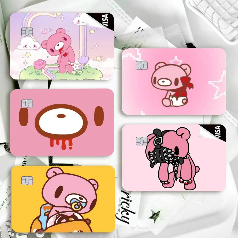 Cute G-Gloomy Bear  Waterproof Film Skin Cover Credit Card Stickers Debit Front Bank Bus Pass