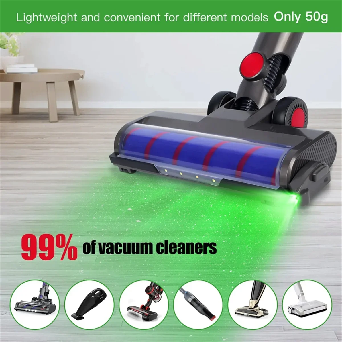 

Vacuum Cleaner Display Light Adaptive Vacuum Cleaner Laser Light Universal Dust Removal Wireless Vacuum Cleaner Green Light