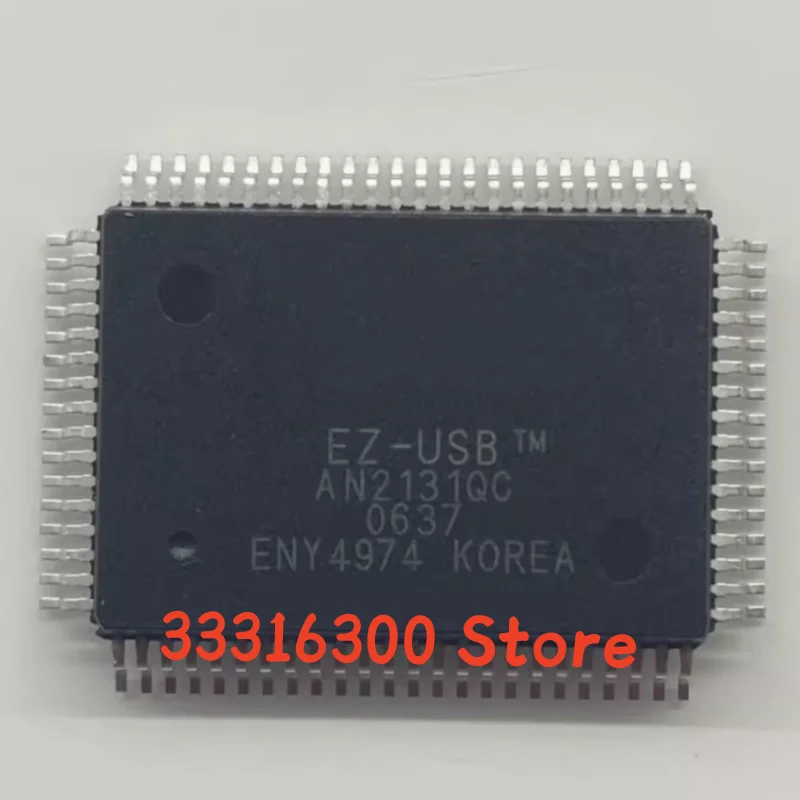 2PCS New AN2131QC  QFP80 Microcontroller chip IC