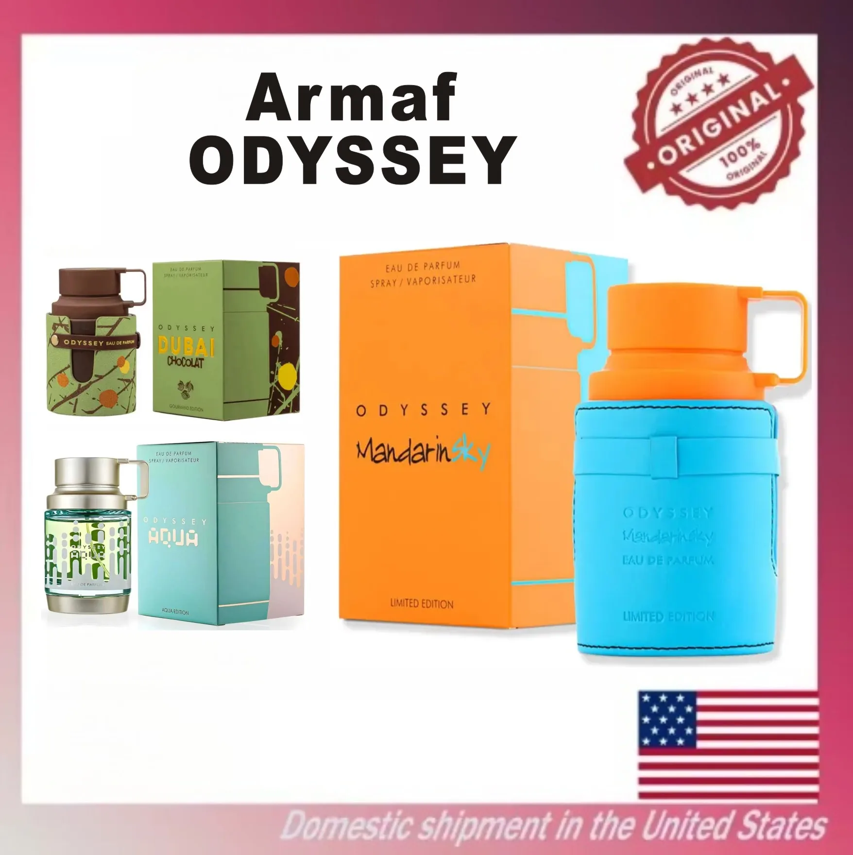 Armaf Odyssey Mandarin Sky para hombres Eau de Parfum Spray, 3,4 onzas libre de formaldehído, EDP, perfume líquido, fragancia de flores duradera