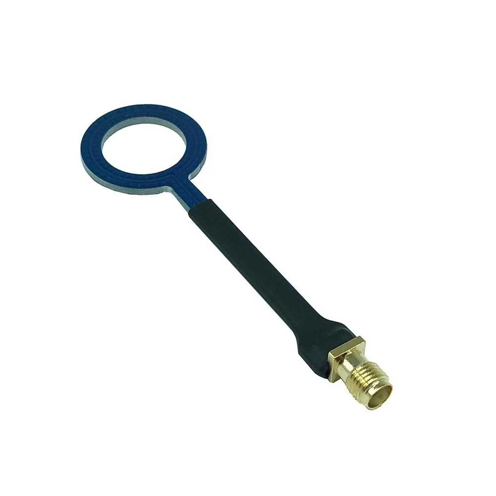 Electromagnetic 20mm H Field Probe for EMI Near Field Testing with Female Connector and Black Protective Sleeve