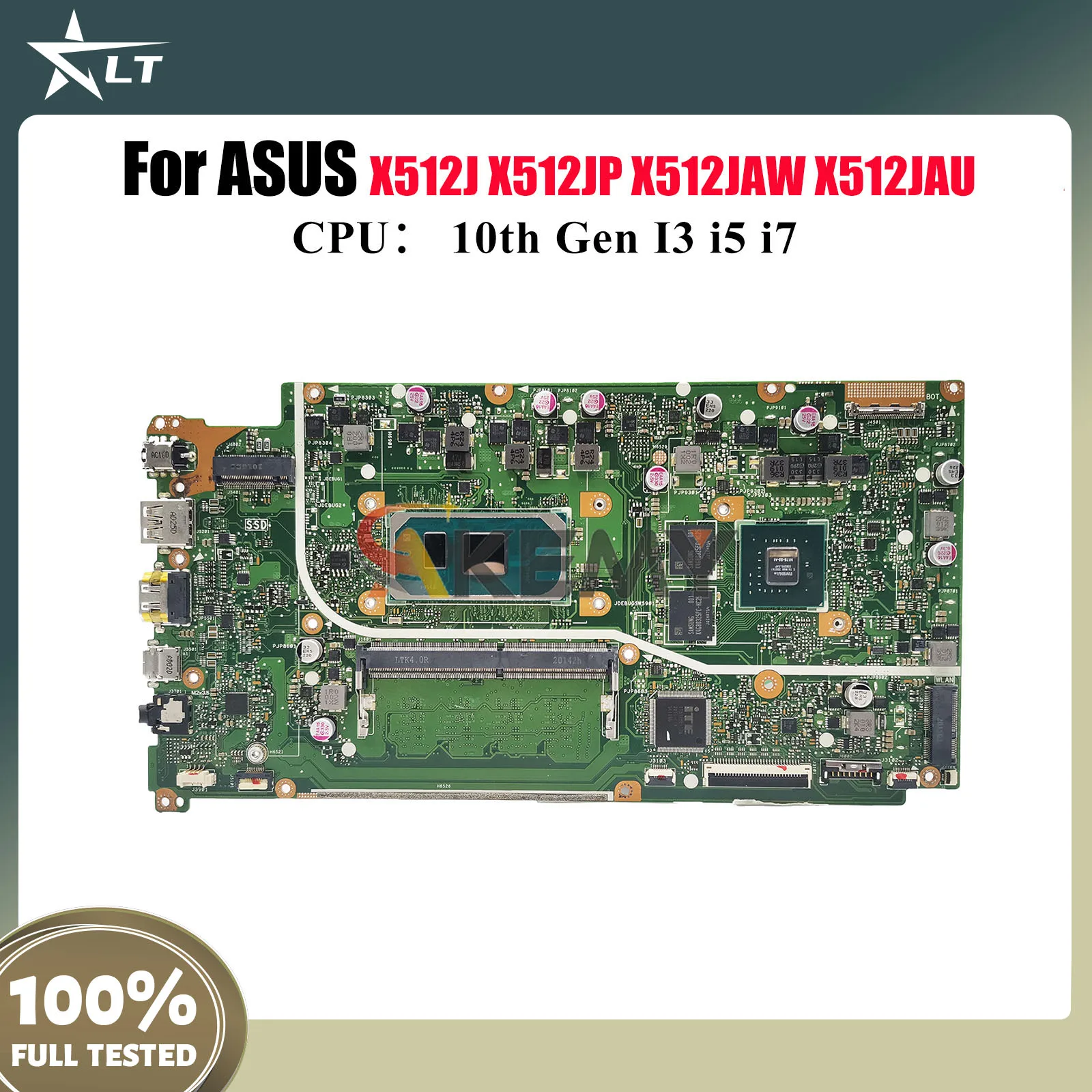 

X512JP Laptop Motherboard For ASUS X512JF S512J X512JP K512J V5000J X512J X512JAU A512J X512JAW Mainboard With 10th Gen I3 i5 i7
