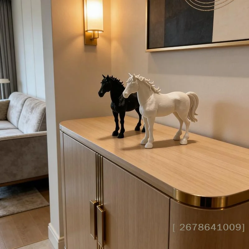 ⚑ 1 Stück 3D-gedruckte Pferdestatue – kreative, elegante Heimdekoration, Desktop-Skulptur im nordischen Stil