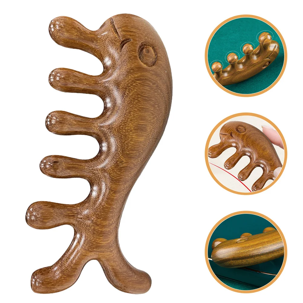 

Зуб деревянный для вьющихся волос, распутывание гладкой кожи головы, массаж, портативная деревянная расческа, расческа с широкими зубьями для женщин и мужчин