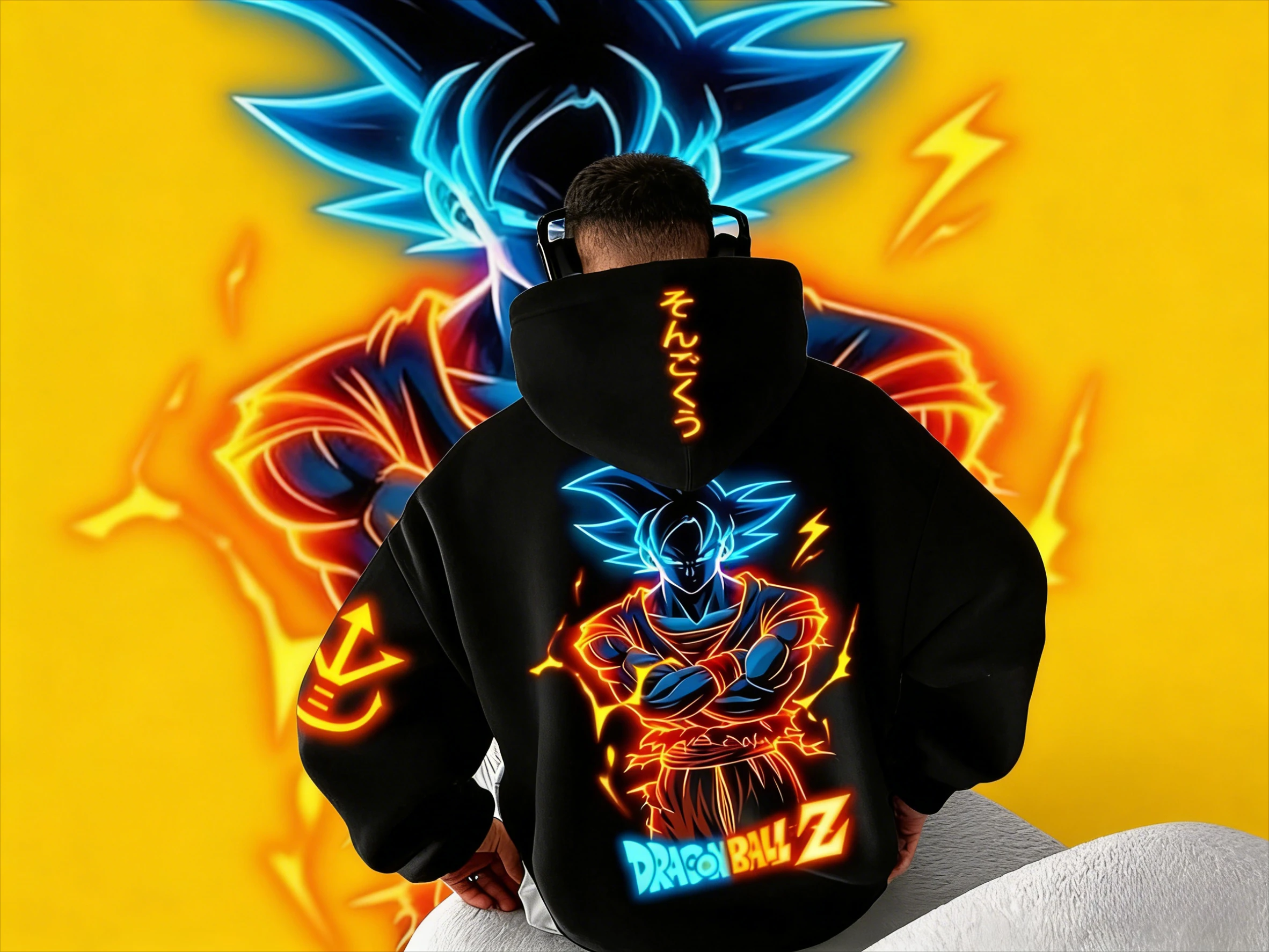 

2026 Autumn Winter Dragon Ball Retro Hoodie Men Pure Cotton Oversize Neon Goku Streetwear Vintage Harajuku Unisex Kids Available