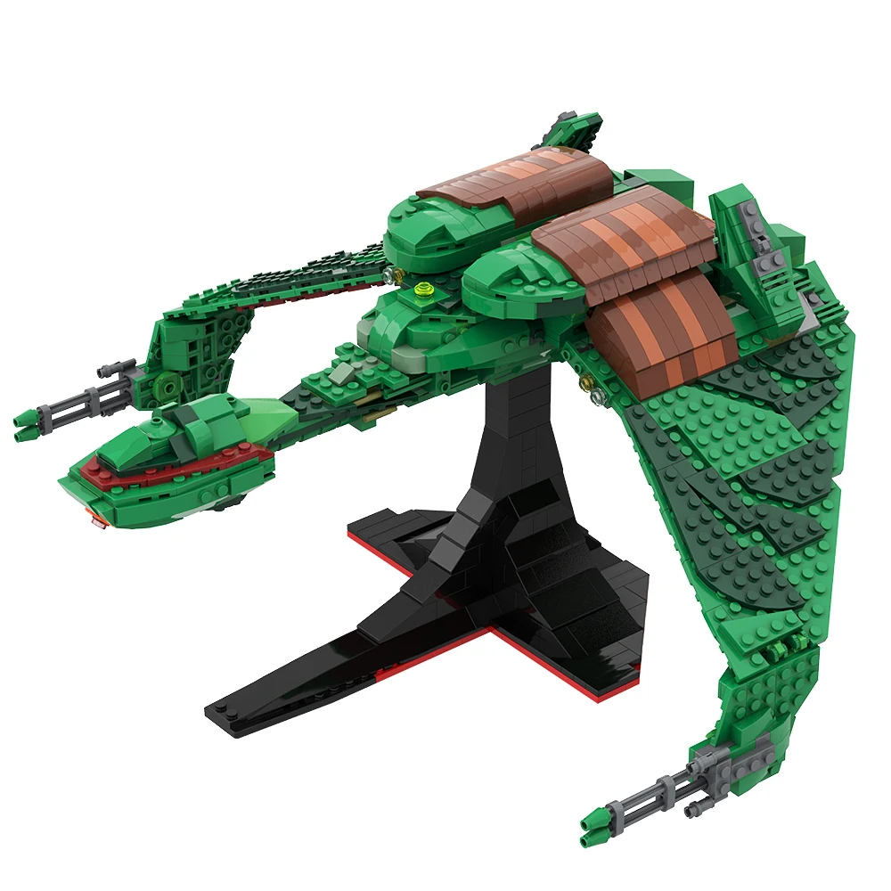 

SETBRICKS MOC Klingon Bird of Prey Space Trek Model Briicks Interstellar Educational Building Block Toy For Kid Birthday Gift