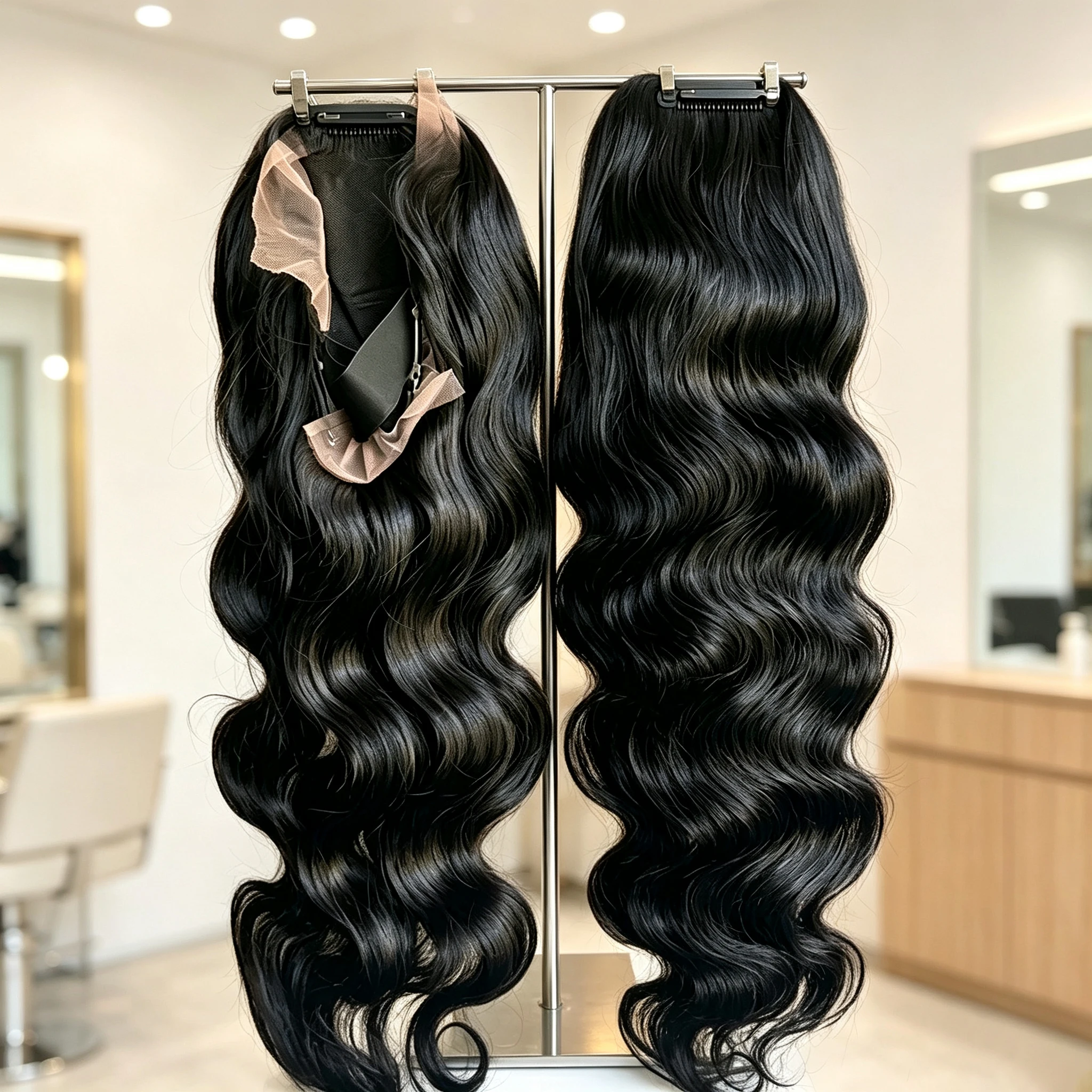 Perruques de cheveux naturels bruts péruviens, ondulation naturelle, densité 250 %, 36, 38, 40 pouces, perruques frontales en dentelle HD 13x6, perruques frontales 13x4, perruques sans colle pour femmes