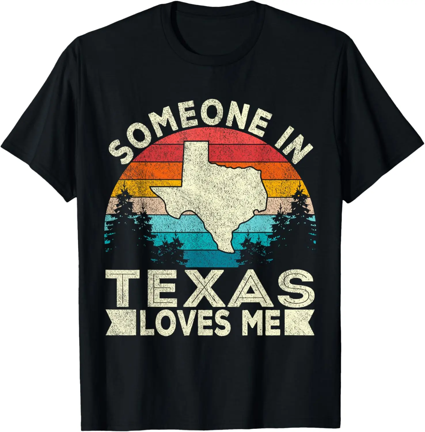 شخص ما في تكساس يحبني ريترو تكساس تي شيرت