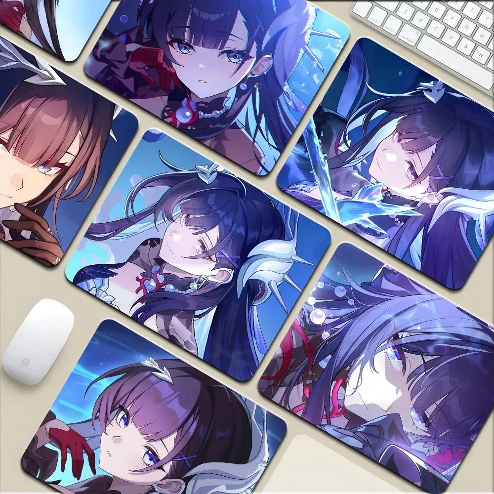 Anime Game Honkai Star Rail Helektra Small Mousepad Keyboard Pad Laptop Cushion Non-slip Deskpad