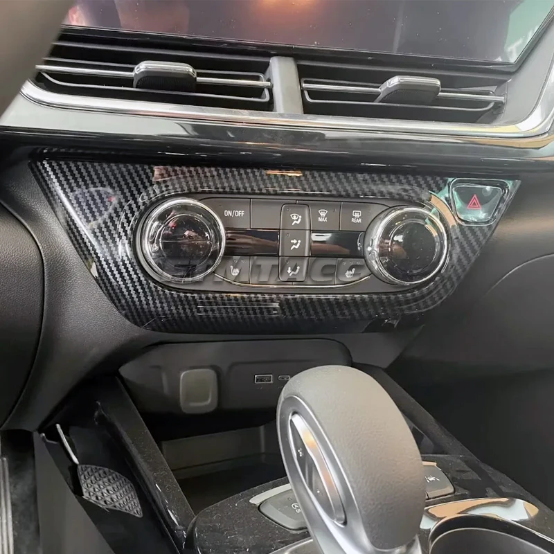 ABS Carbon Interior Car Air Condition Outlet Console Gear Shift Head Window Lift Trim Panel For Chevrolet Trax 2024+ Accessories