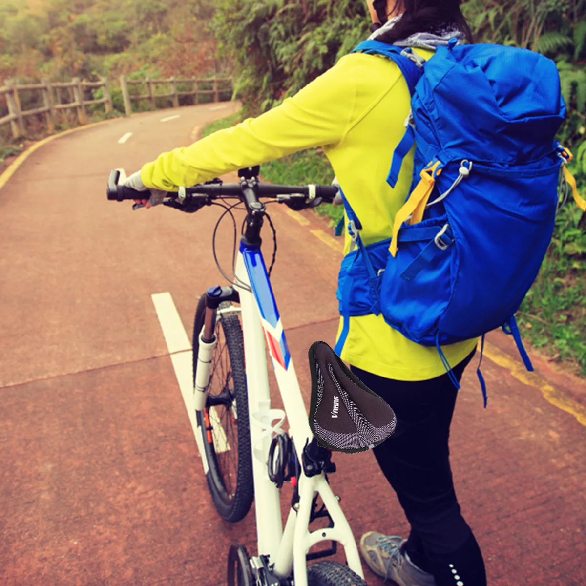 3D Abdeckung Kissen Dicke Silikon Anti-Slip Wasserdicht Für Rennrad Radfahren Sattel Pad Fahrrad Sitz Radfahren Sitz Rennrad