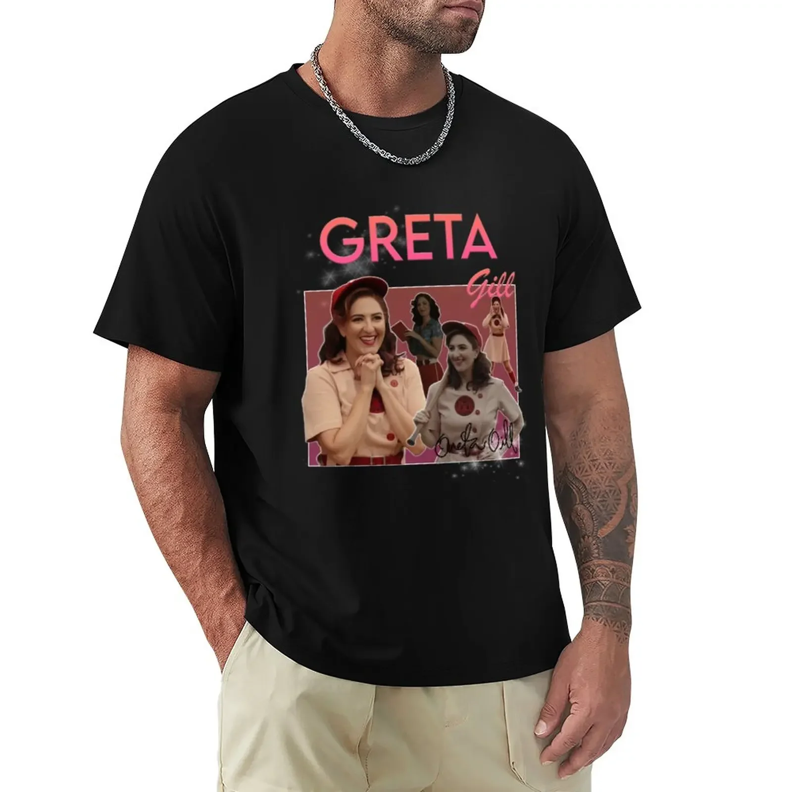 Greta Gill Vintage Tee T-Shirt customs design your own blanks tops Men's t-shirts