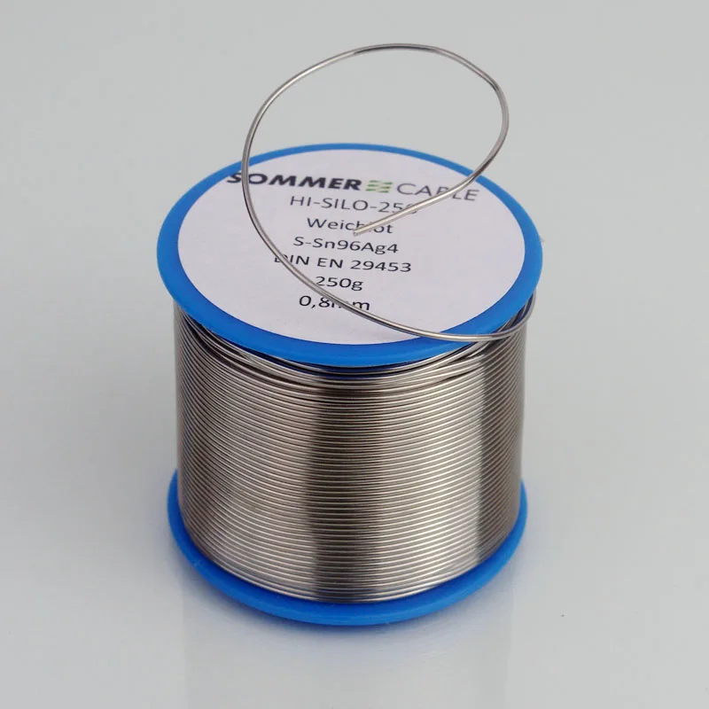 Germany Sommer Cable Hicon silver Solder Wire SILO-250 Lead-Free And Environmentally Friendly Containing 4% Silver And No Rosin