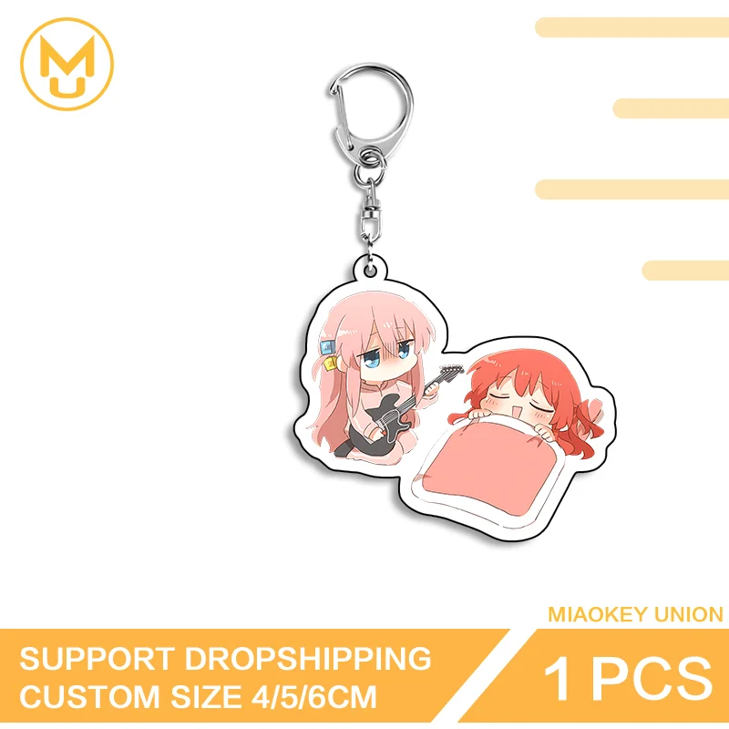 Hot Selling Gotoh Hitori Functional Amusing Double Sided Acrylic Keyring Decorative Charming High Quality Daily Wear Jewelry