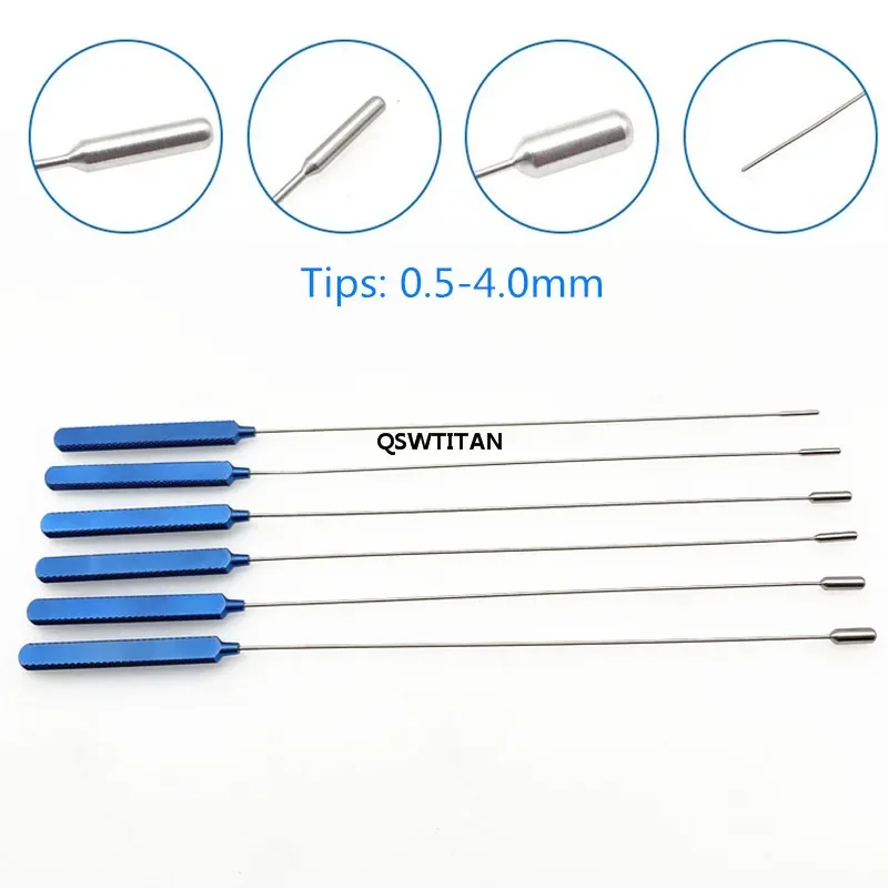 Dilatador vascular de titanio, instrumentos de neurociugía de acero inoxidable, dilatador vascular de 21cm de largo
