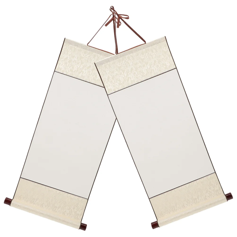 

2Pcs Blank Scroll Calligraphy Art Scroll Watercolor Ink Drawing Paper Wall Decoration Bedroom Multi-Functional Home Supplies