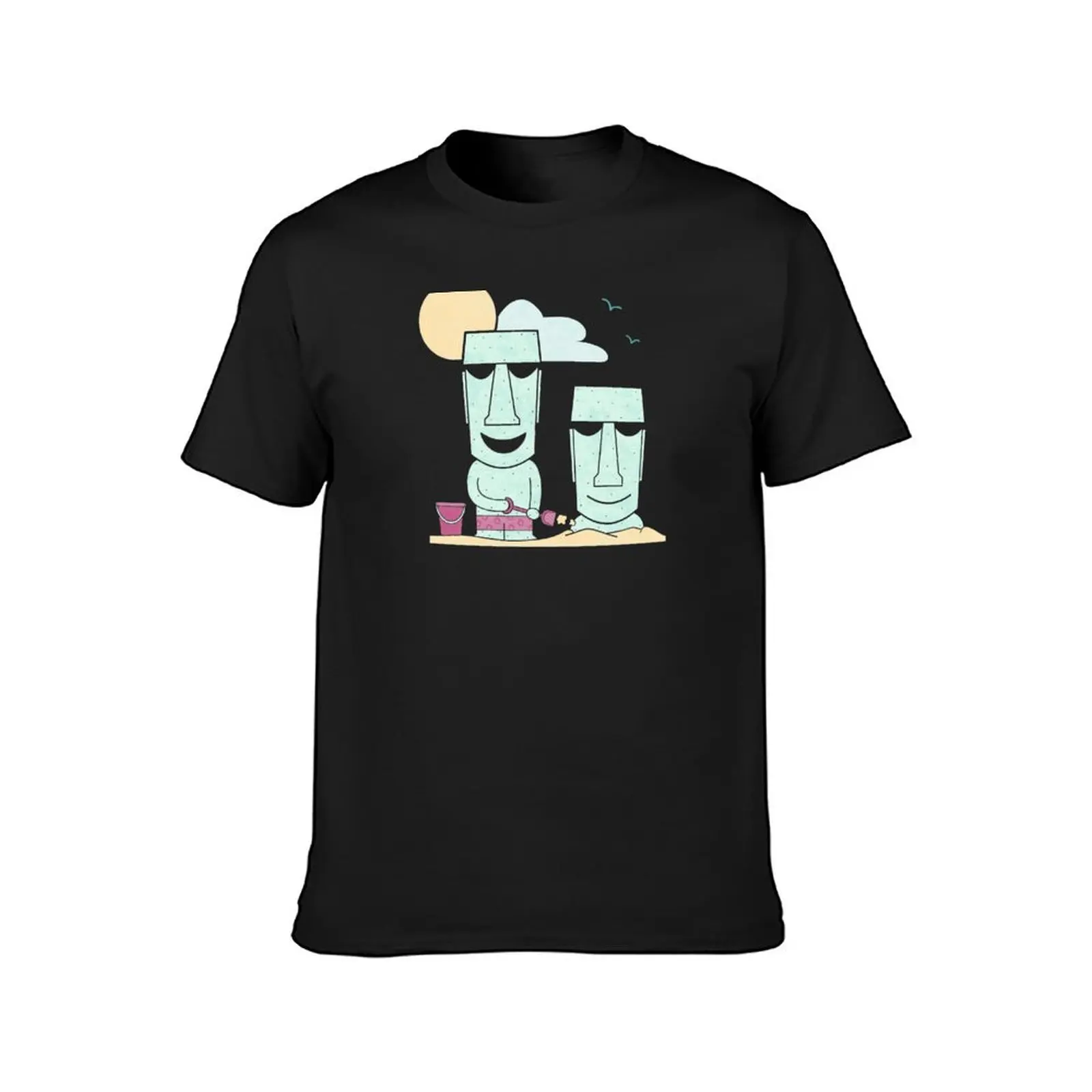 Easter Island Summer Fun T-Shirt boys whites Aesthetic clothing oversized new edition heavy weight t shirts for men