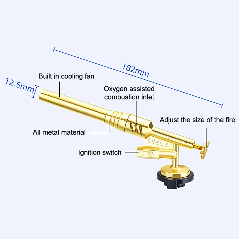 BBQ Lighter Flamethrower Kitchen Supplies Welding Equipment Portable Welding Gas Torch Flame Nozzle Butane Burner Outdoor Camp