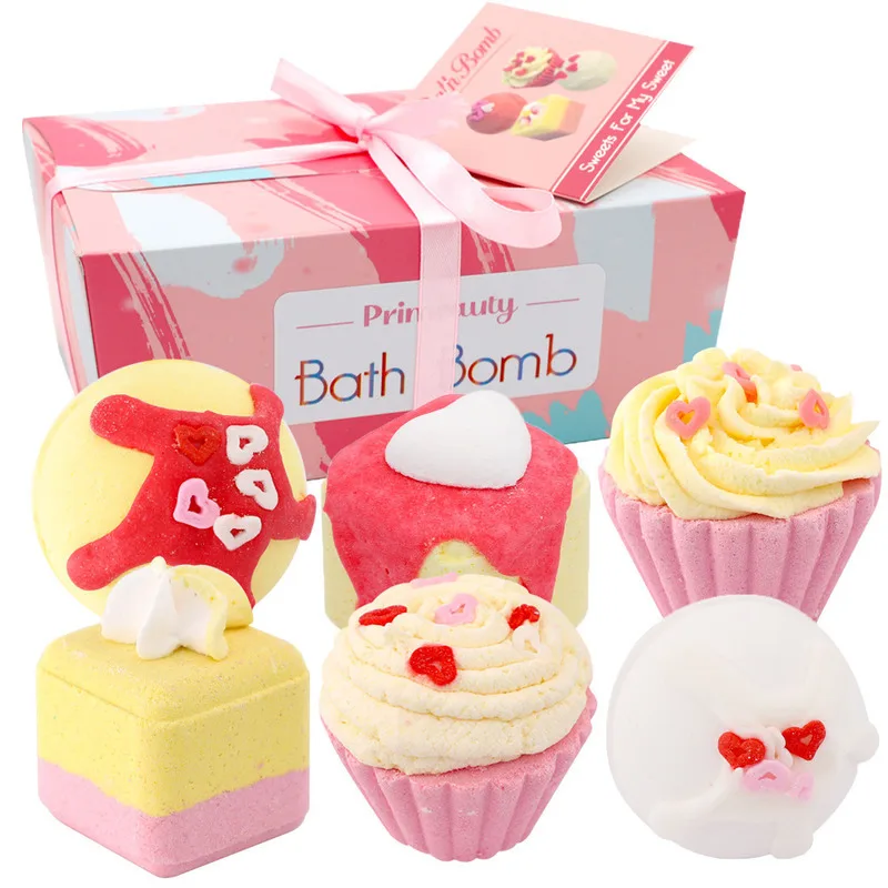 Cake Bath Salt Ball Set: Cleaning, Care, Moisturizing Bath Ball, Foot Bath Essential Oil, Bath Salt
