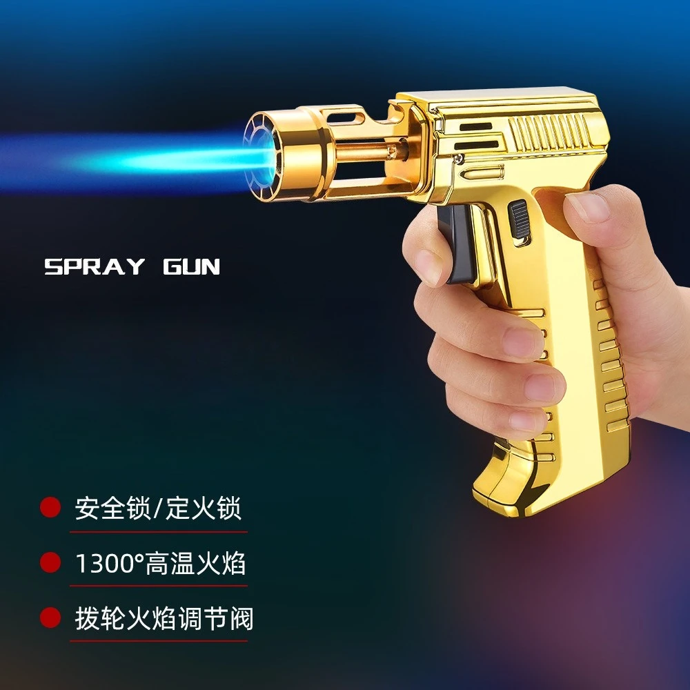 

NEW Direct Fire Cigar Metal Spray Gun Outdoor Barbecue Portable Spray Gun with Bottle Opener Cigarette Accessories