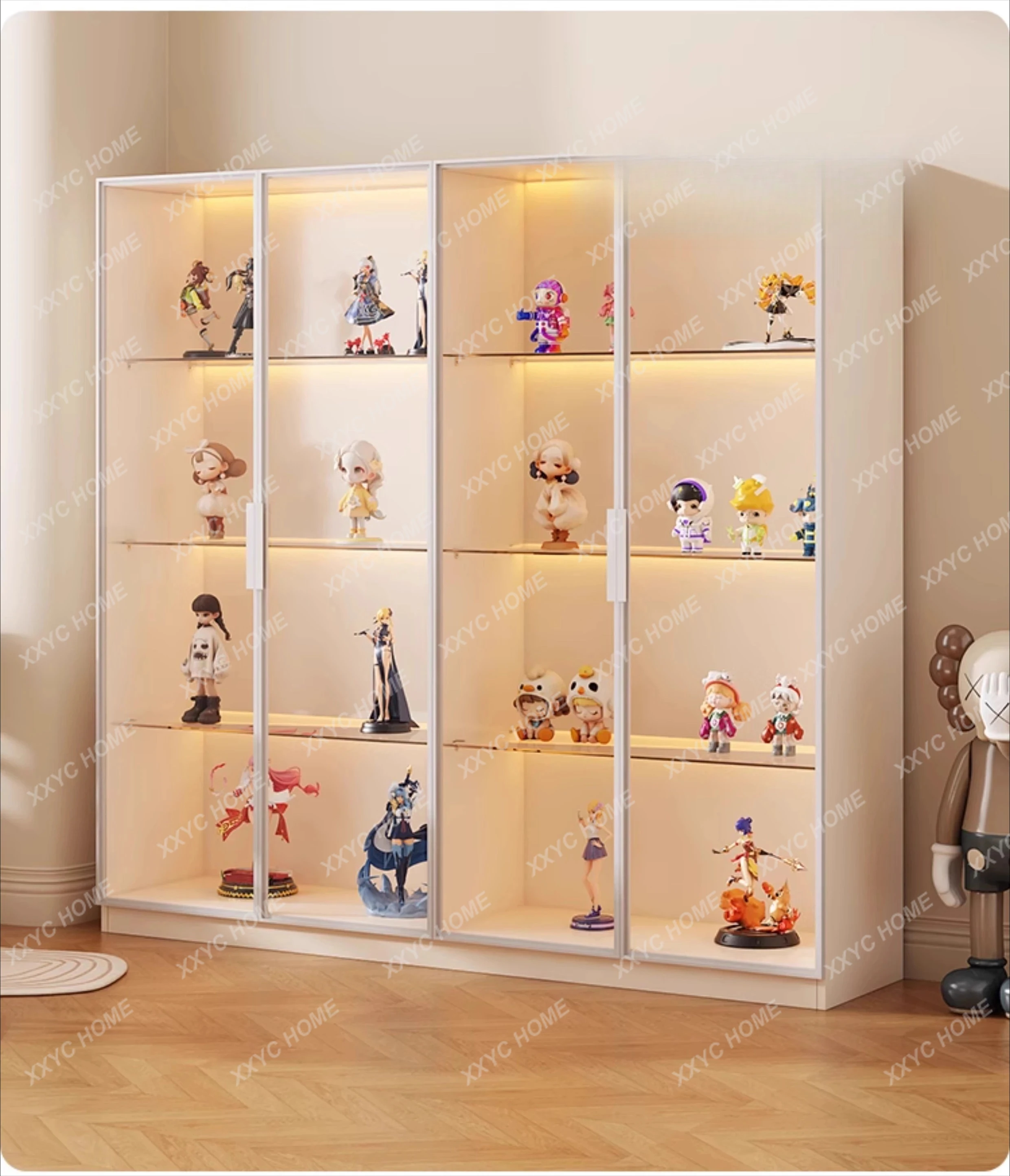Glass door display cabinet display home living room ornament building block wine cabinet bookcase designer simple