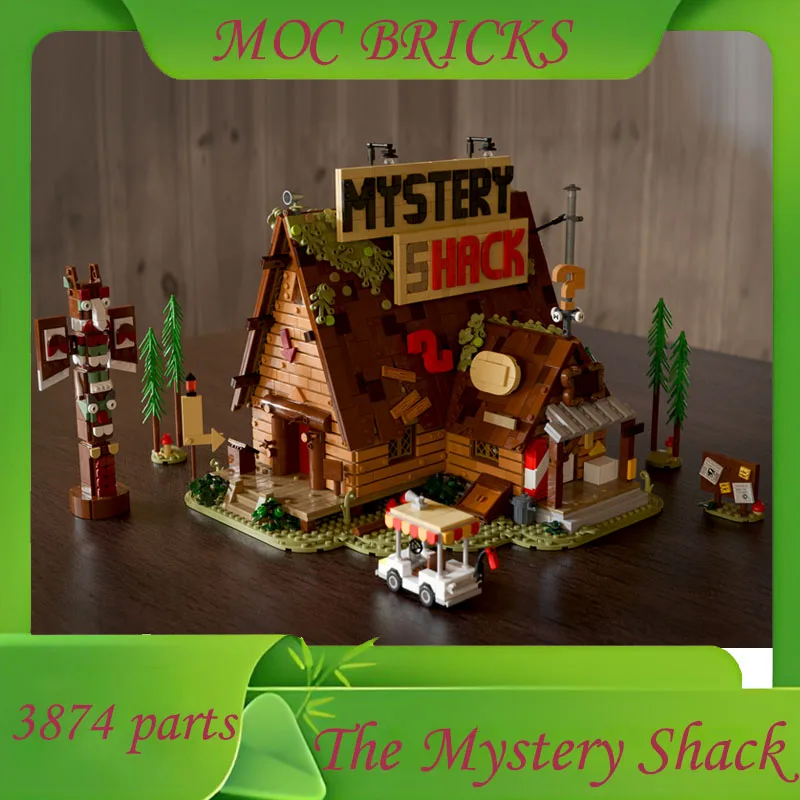 

Пользовательские MOC 3874 шт. The Mystery Shack модульный MOC креативная модель с видом на улицу архитектура DIY образование сборка игрушки подарки