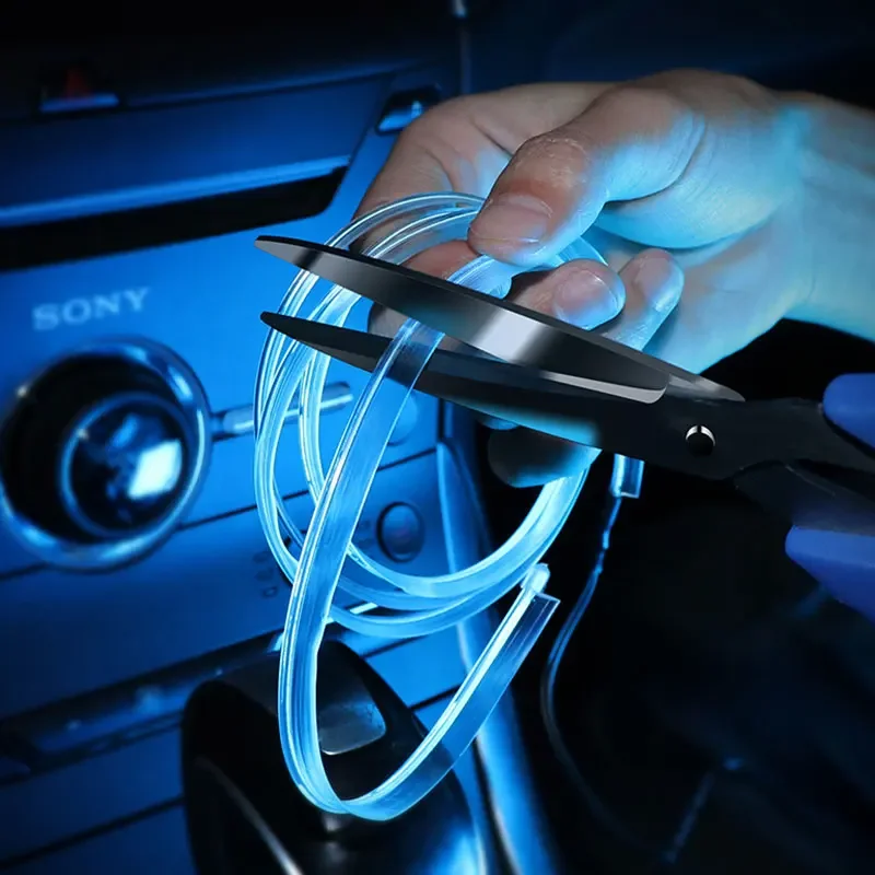 

Car Environment El Wire LED USB Flexible Neon Interior Lights Assembly RGB Light For Automotive Decoration Lighting Accessories