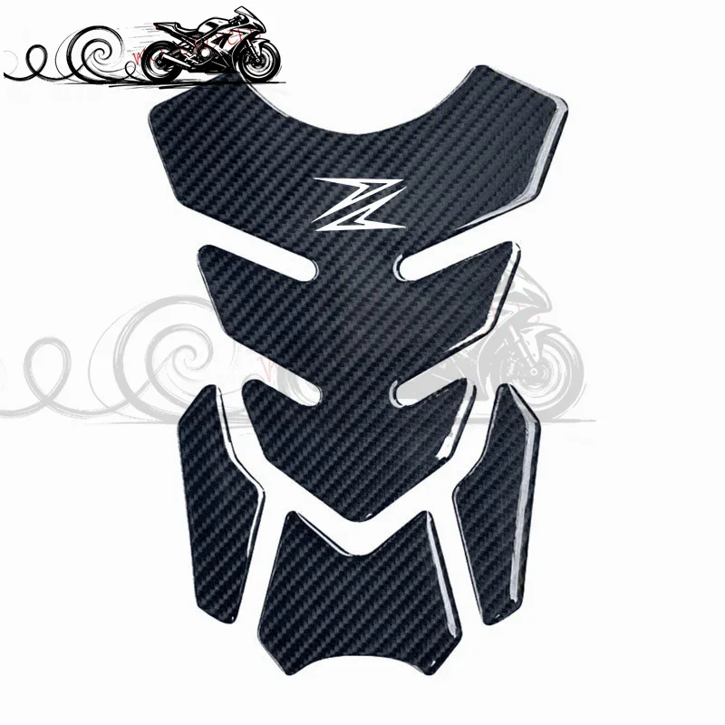 3D Carbon Fiber Oil Fuel Gas Tank Pad Tankpad Decal Protector Sticker For Z250 SL Z300 Z400 Z500 Z750 Z800 Z650 Z900 RS Z1000 SX