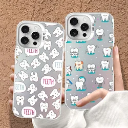 Dentist Tooth Phone Case For IPhone 16 15 14 13 12 11 Pro Max X XR XSMAX 8 7 Plus Matte Shockproof Back Cover