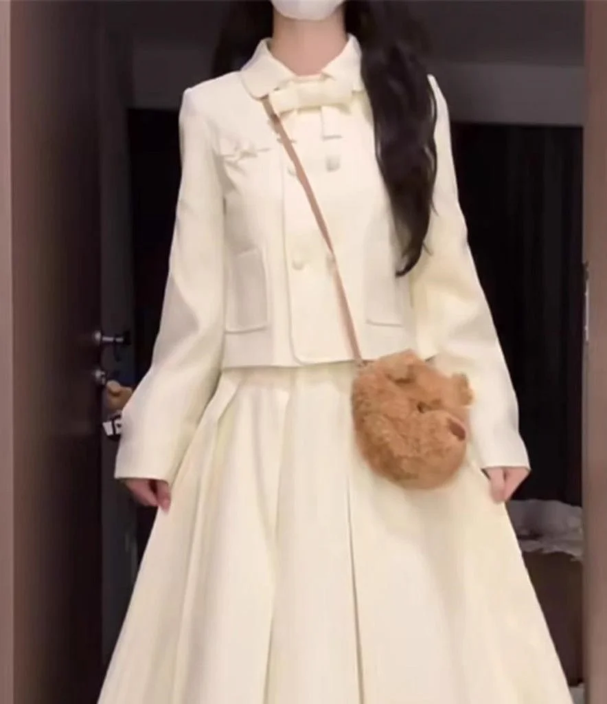 

Твидовый жакет с декоративными пуговицами, женский, осенний, в стиле пэчворк, с поясом, с бахромой, в стиле сукаджан, с воротником-стойкой, для подростков, в стиле K-pop, артистический