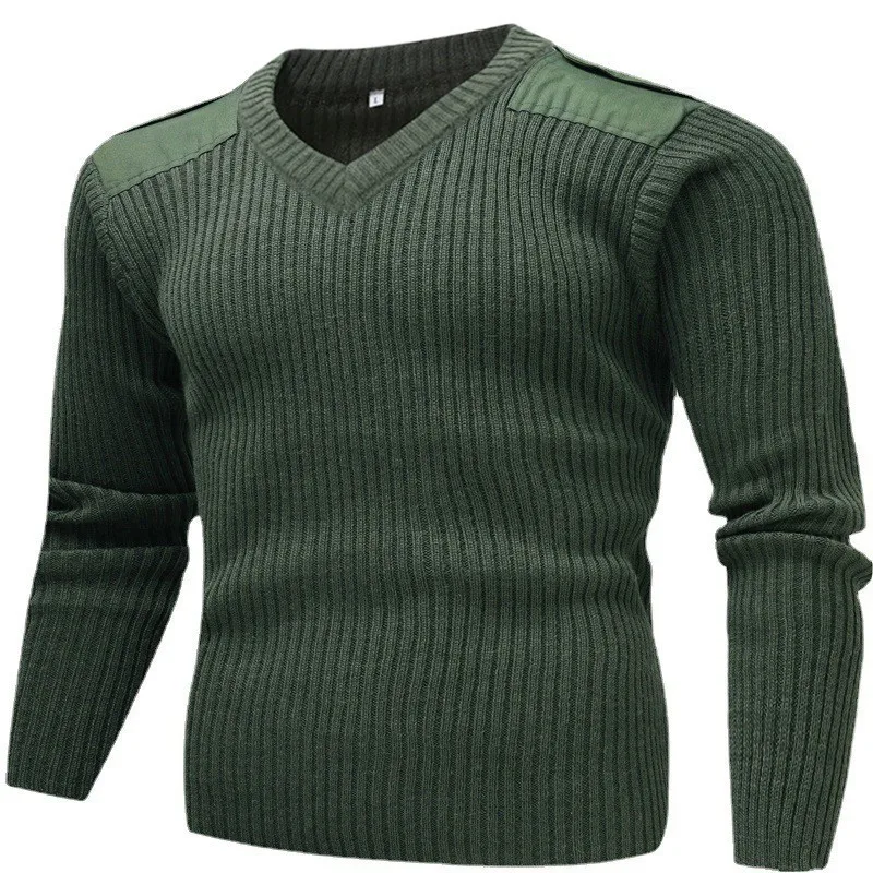 

New Labor Protection Sweater with Long Sleeves for Cold Protection. Security Guards Provide Wool Sweaters for Men in Winter