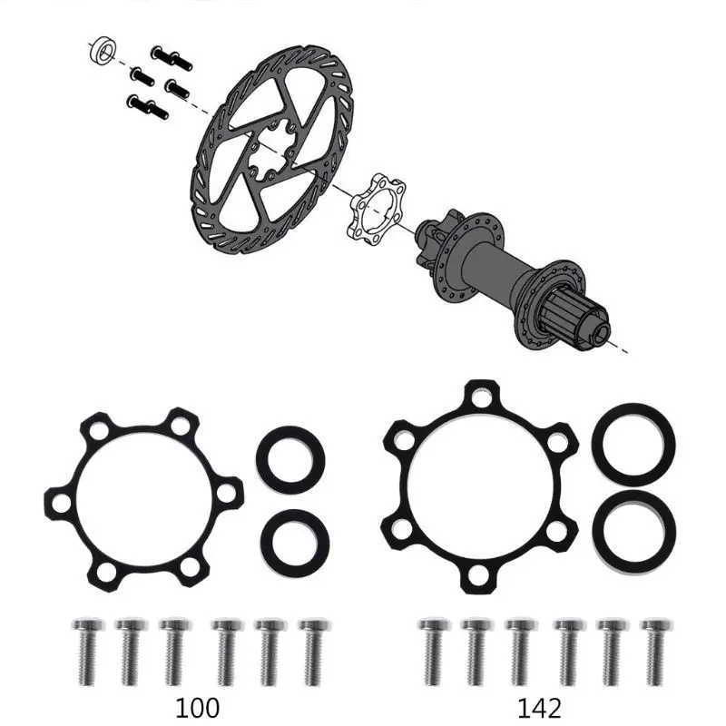 Bicycle Boost Hub Adapter Change 12x142 to 148 15x100 to 110 110 148 Bike Hub Spacer Washer 6 Bolt standard Thru Axle 15mm