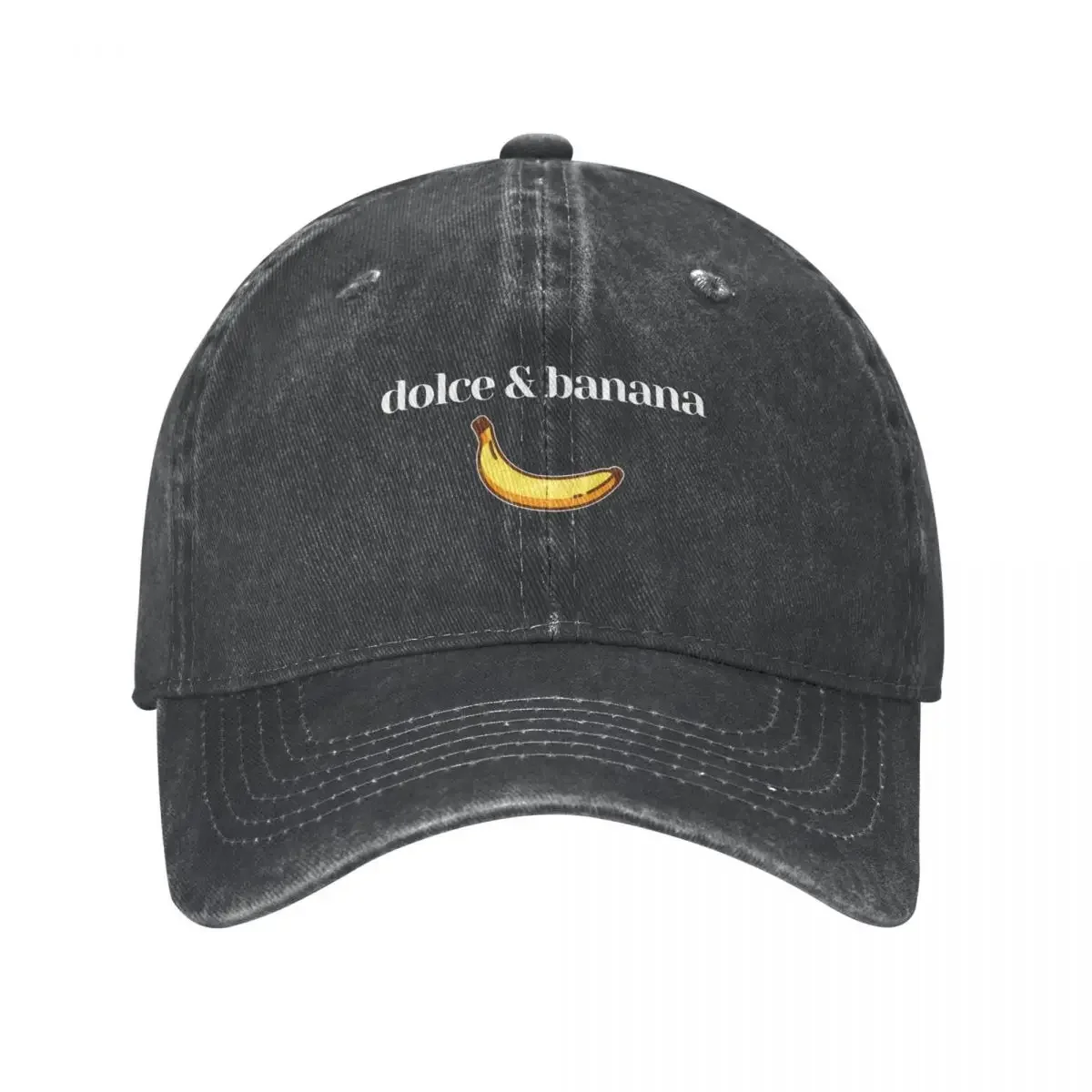 

Vintage Dolce & Banana Summer Baseball Caps Washed Snapback Cap Funny All Seasons Travel Adjustable Fit Hats Cap for Men Women