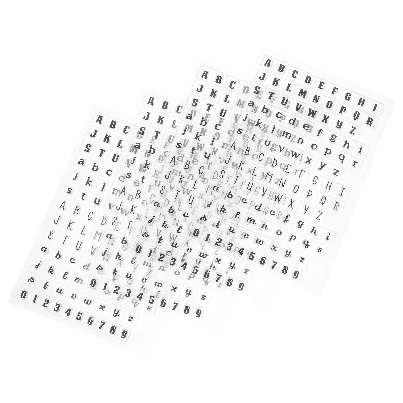 4 Pcs Transparent Silicone Alphabet Clear Map Kit Craft for Card Making Hand Rubber Crafting