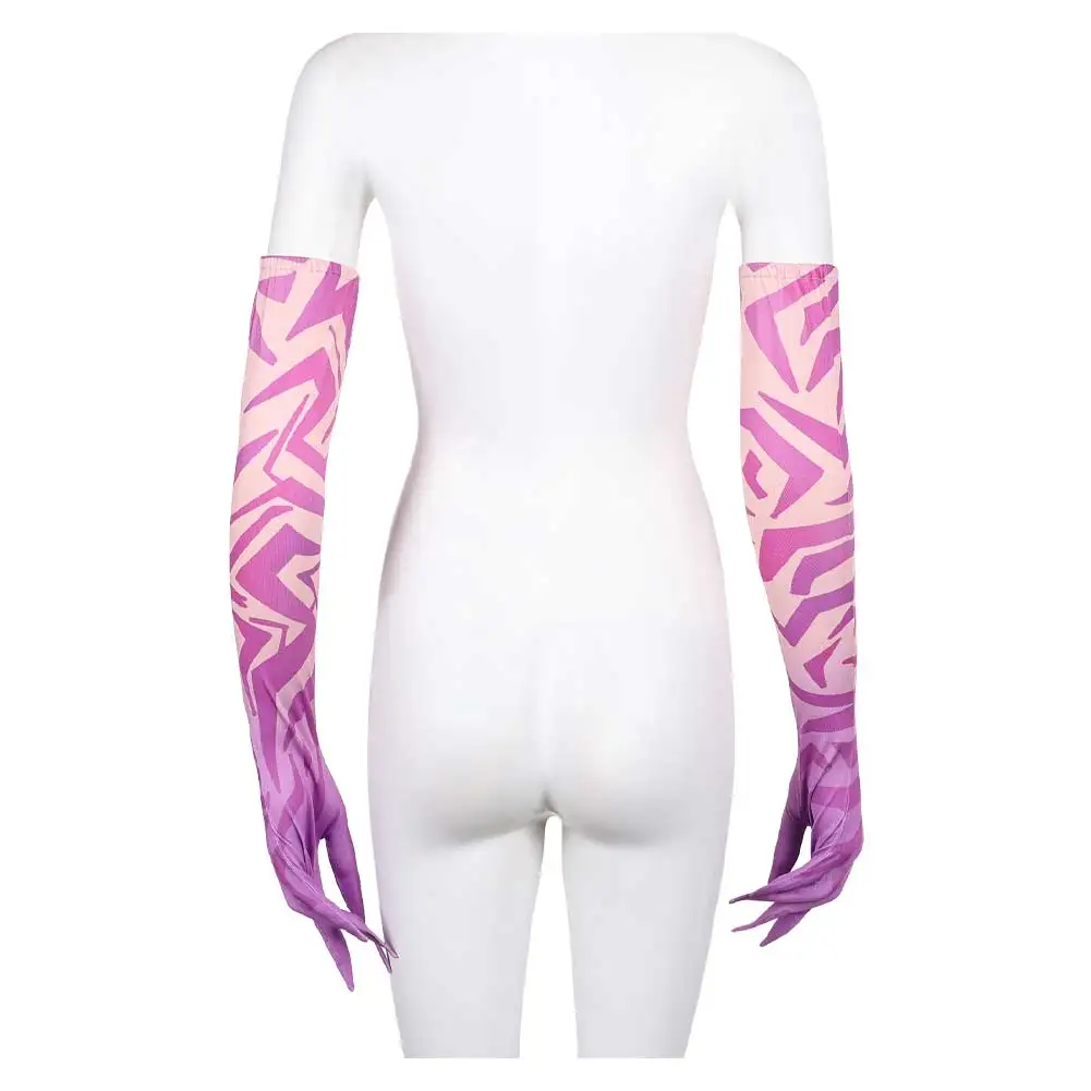Demon Hunter of KPop Rumi Cosplay Purple Gloves with Sleeve Long Gloves Costume Accessories Women Halloween Carnival Party Props - Image 3