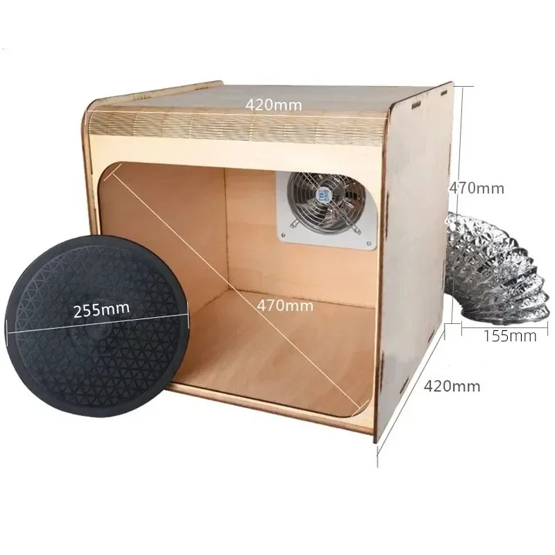 Spray Booth 220V Exhaust Fan Model, Craft Hobby, LED Strong Exhaust Fan, DIY Wooden